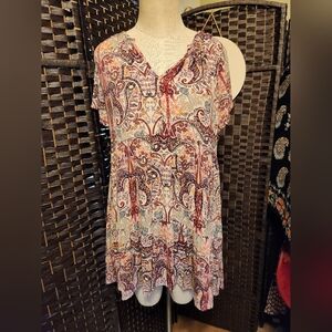 Knox Rose Multicolor Paisley Tunic Top